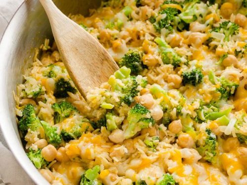 One Pot Cheesy Broccoli Chickpea Rice Casserole East Texas Food Bank