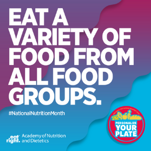 National Nutrition Month: Eat a variety of nutrition foods every day ...